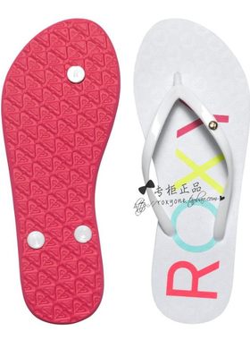 ROXY白色通勤平跟人字拖女士夏潮牌沙滩凉拖夹脚防滑速干游泳