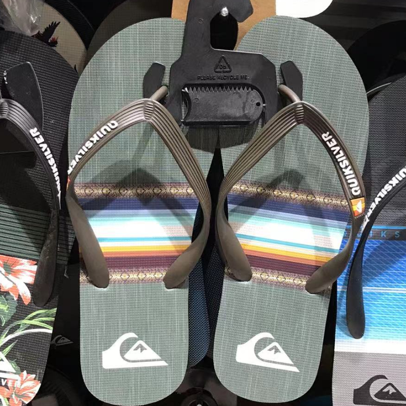 现货Quiksilver2023新款夏季男士橡胶潮牌人字拖冲浪休闲外穿凉拖