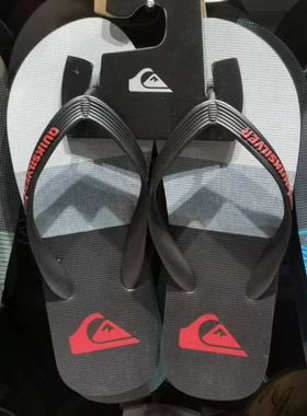 现货Quiksilver2026新款夏季男士橡胶潮牌人字拖冲浪休闲外穿凉拖
