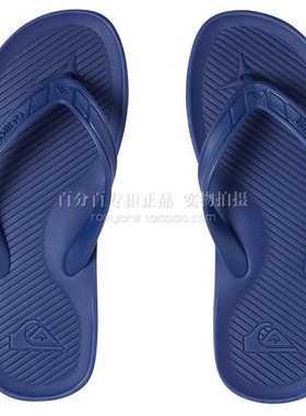现货Quiksilver2025新款夏季男士橡胶潮牌人字拖蓝色日常休闲凉拖