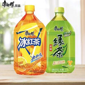 康师傅冰红茶绿茶1L*12瓶装整箱多口味大容量混合特价批发