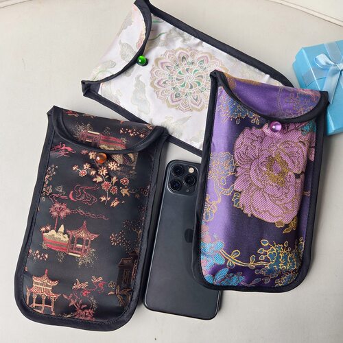 国风流苏吊坠手机包小巧便携针织单肩迷你斜挎包零钱包女包单层