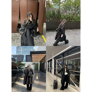 长款 superniniyy 棉服细节满满 风衣式 外套冬 山本风极简暗黑工装