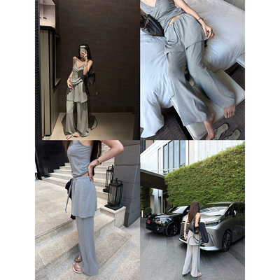 '遮肉屁帘裤'改良版不挑人显瘦藏肉软糯慵懒屁帘yoga瑜伽微喇长裤