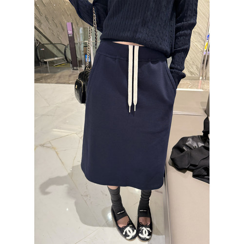 superniniyy lily卫裙&时髦全棉毛圈宽松休闲五分中裙半身裙女秋