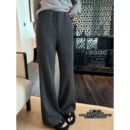 superniniyy 本期主推显腿直显高微宽松醋酸绵羊毛双层复合微喇裤