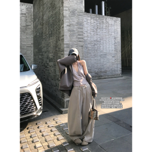 定染豆浆白海鸥灰立体裁片百搭显瘦香蕉弯刀裤 气球裤 长裤 春夏版