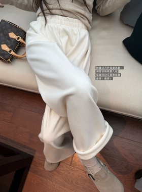 '重启系列'2.0升级版婴儿绒加绒加厚松弛感休闲运动裤长裤女秋冬