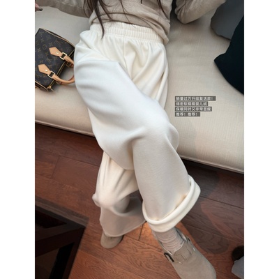 '重启系列'2.0升级版婴儿绒加绒加厚松弛感休闲运动裤长裤女秋冬