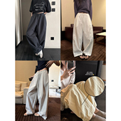 superniniyy 女夏 长裤 轻量速干裤 酷酷feel茧型抽绳极简宽松阔腿裤