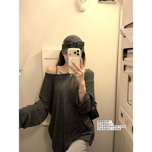 superniniyy &纸片人亚麻透气质感防晒显瘦超宽松大tee上衣 懒懒衫