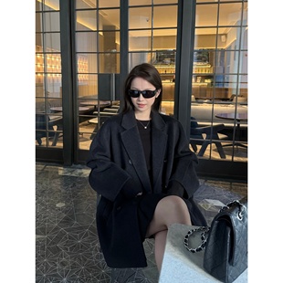 superniniyy 北岛日记&私服系绵羊毛山羊绒全手工双面尼大衣外套