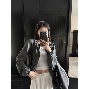 superniniyy 冷调松紧元素调性显瘦休闲长袖西装外套上衣小开衫女