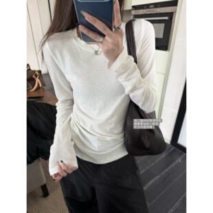 superniniyy 型圆领长袖 打底衫 T恤上衣女秋冬 刚需内搭微松弛小版