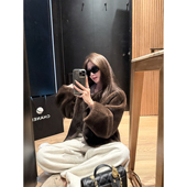 superniniyy 千金&超密实欧貂绒仿水貂毛尖感一体机环保皮草外套