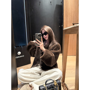 superniniyy 千金&超密实欧貂绒仿水貂毛尖感一体机环保皮草外套