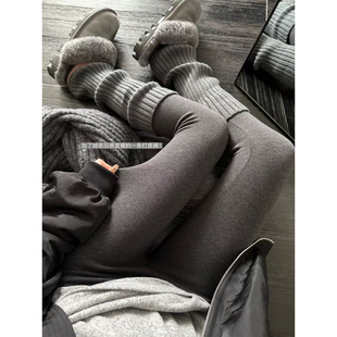 superniniyy 加绒版打底裤 企鹅绒金棉纱线3d立体宽松显瘦打底裤