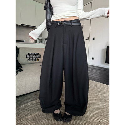 superniniyy 西西里 高智感松弛雅痞结构式百搭西装裤拖地裤长裤