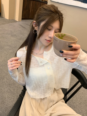 superniniyy竹节麻防晒针织衫