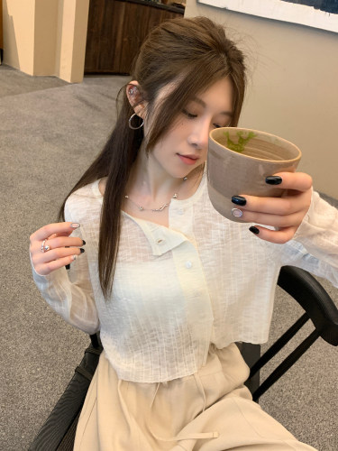 superniniyy竹节麻防晒针织衫