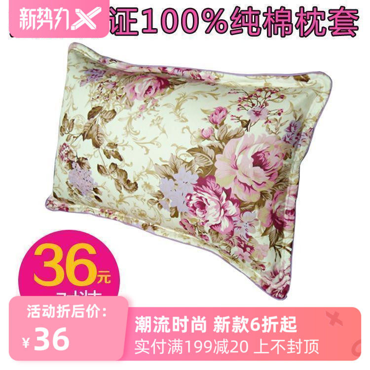 纯棉枕套一对装加厚夹棉枕芯套