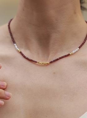 天然青金石锁骨链西子美美S925银