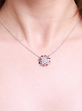 女生礼物太阳花甜美链子S925银