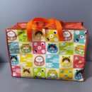 外贸原单大容量卡通编织防水拉链包环保袋手提袋搬家袋衣物收纳袋