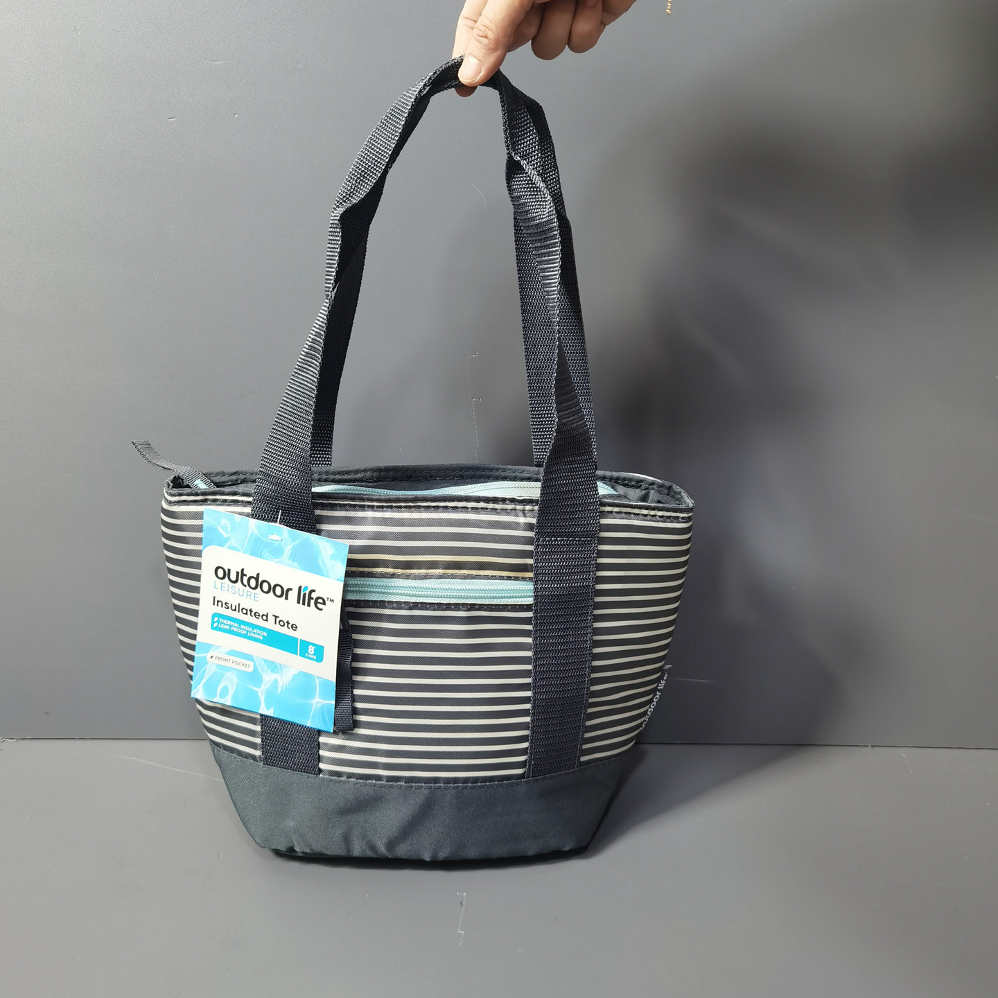 外贸原单小清新加厚防水保温包牛津布手提带饭包便当包单肩包