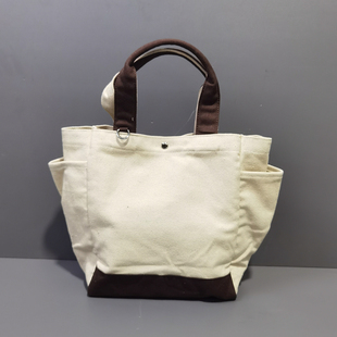 外贸原单大容量小清新通勤包手拎包帆布包环保购物袋女包包带饭包