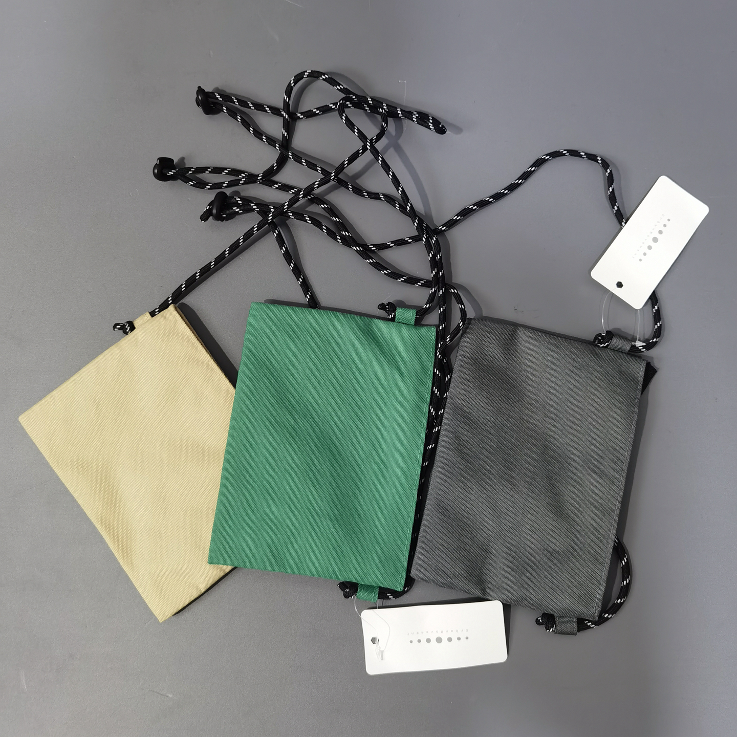 简约纯色便携牛津布斜挎小包包零钱包手机包贴身证件收纳包