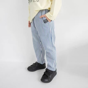 130 2026日单春款 长裤 bra儿童棋盘纯色束脚休闲运动裤