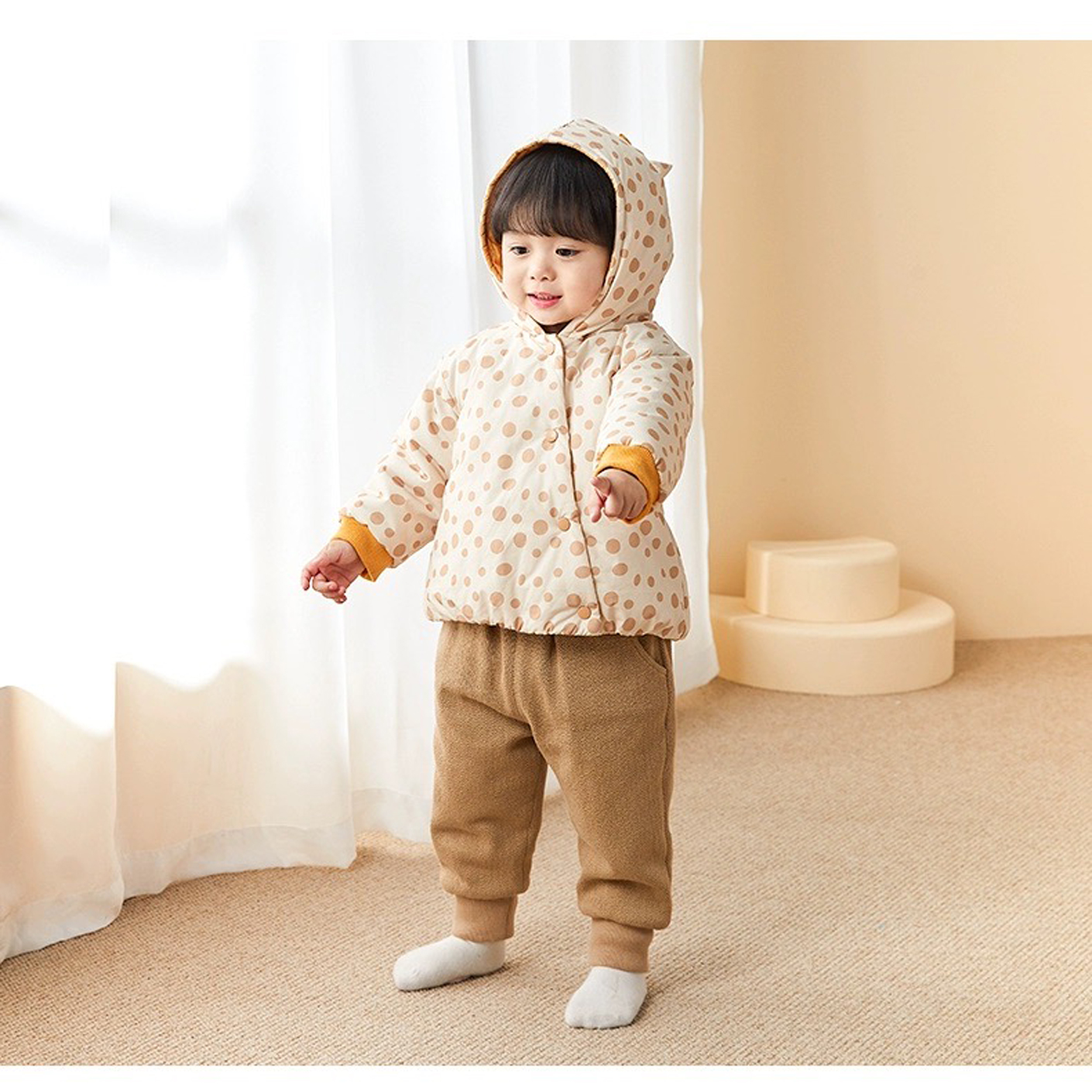 宝宝加厚柔软夹棉棉裤长裤