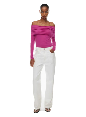 加拿大a ba 露肩一字肩长袖T恤女士120065 G3