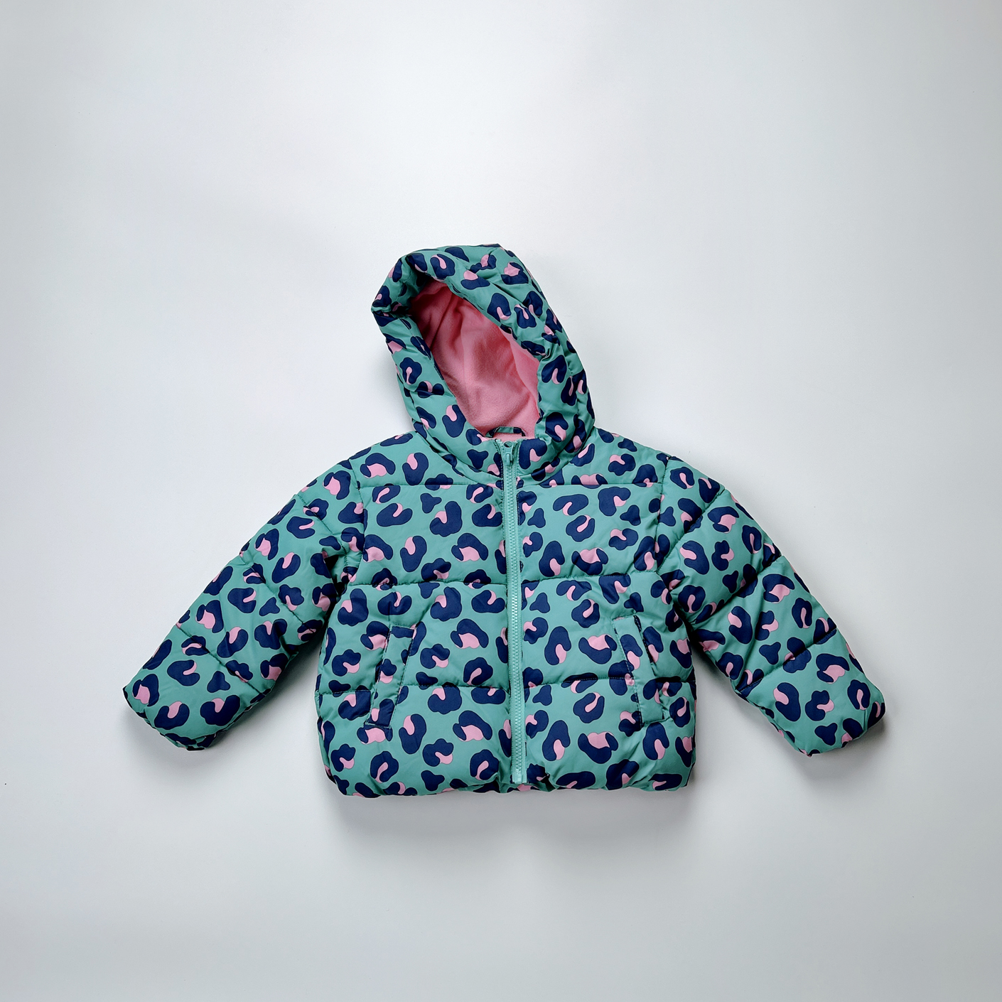 冬款英国单个性女童儿童印花加厚加绒棉衣棉服面包服 L2