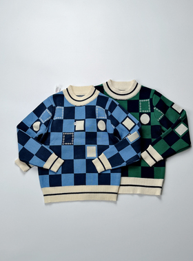 秋冬新款纯棉线高支棉针织儿童男女童圆领打底上衣线衫120-170J2