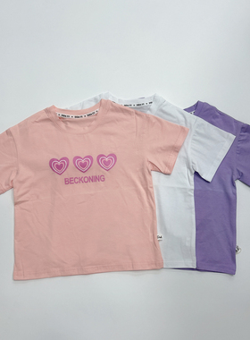 清货女童薄款棉带氨纶圆领夏季休闲短袖T恤110-150 V3