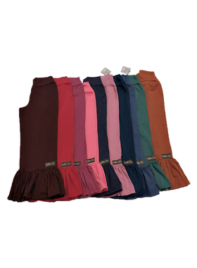 美单M J 女士尺码全纯棉带氨纶大脚裤春夏款薄款花边裤XS-2XL S1