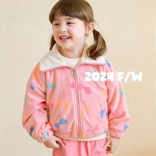 韩国童装秋冬最新款女童时尚拉链开衫外套100-150 N5