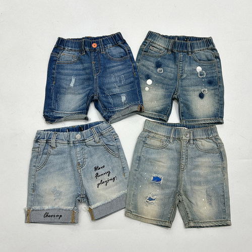 纯棉儿童110码夏款牛仔短裤