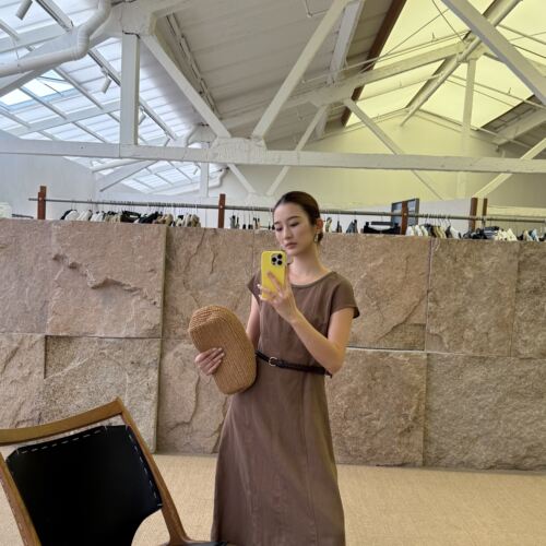 ONIVINTAGE欧尼-亚麻长款连衣裙OH262O1936