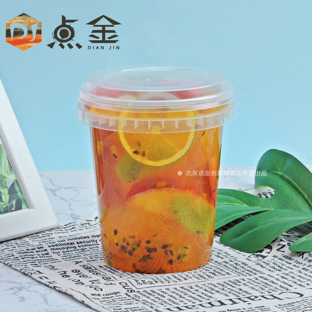 仿真水桶水果茶模型超大桶奶茶霸王桶饮料果汁展示样品定制1000ml