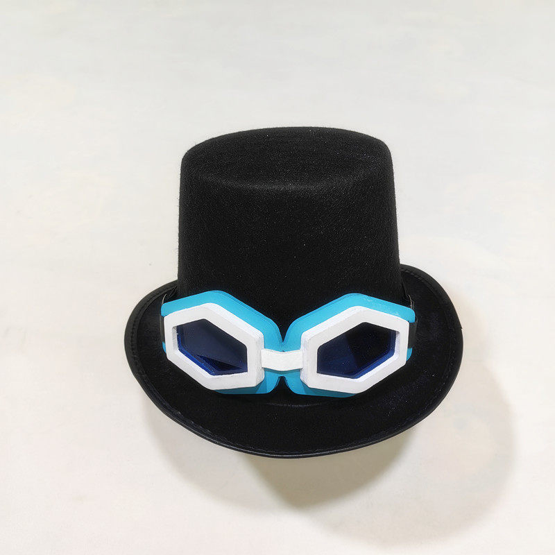 海贼王萨博风镜礼帽帽子 COSPLAY 道具定做