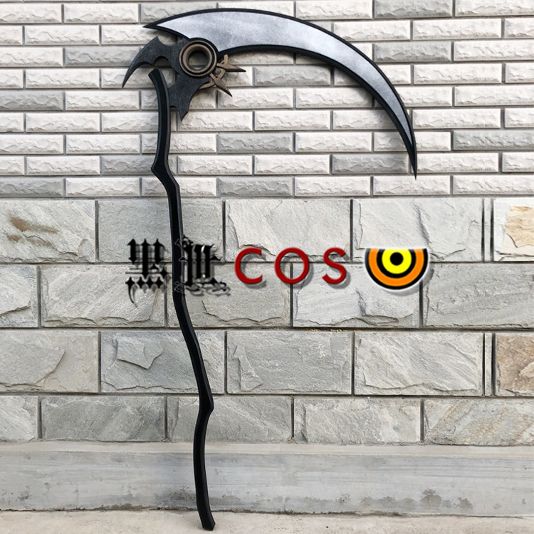 Hololive虚拟Vtuber森美声死神武器镰刀头饰cosplay道具