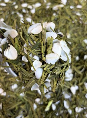栀子花龙井绿茶茶农直销古法窨制
