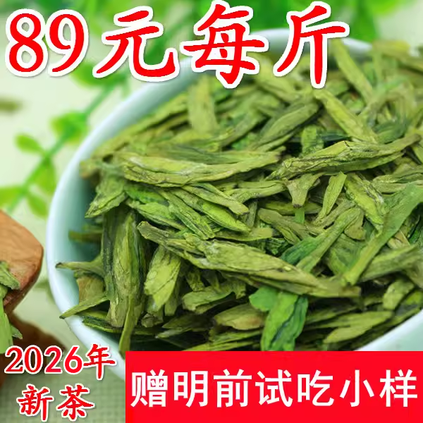 杭州2026年茶叶绿茶 龙井雨前豆香浓郁龙井茶500克茶农直销散装