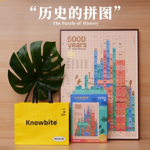 5000年世界文明历史的拼图1000片 高级玩具艺术拼图解压潮玩礼物