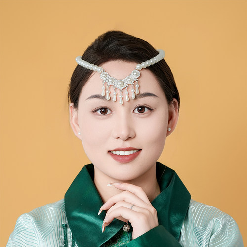 简约发饰少数民族风蒙古族舞蹈演出头饰女成人儿童款跳舞拍照配饰