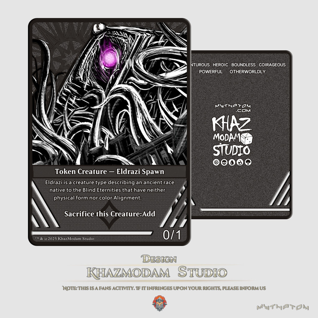 卡兹莫丹万智牌MTG指挥官EDH锌合金代卡现货水墨风 Token-奥札奇图片