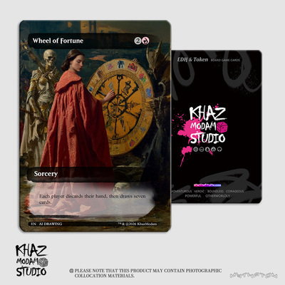 万智牌自制Token莫奈画风命运之轮(Wheel of Fortune)技能牌现货